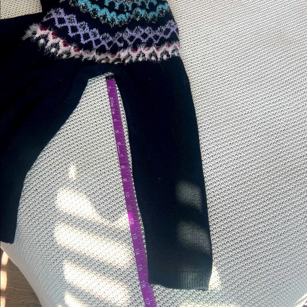 J. Jill Black Sweater with Blue Fair Isle Design - Picture 11 of 11